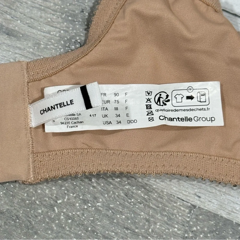 CHANTELLE C Magnifique Nouveau Full Coverage Underwire Bra - Nude - Sz - 34DDD